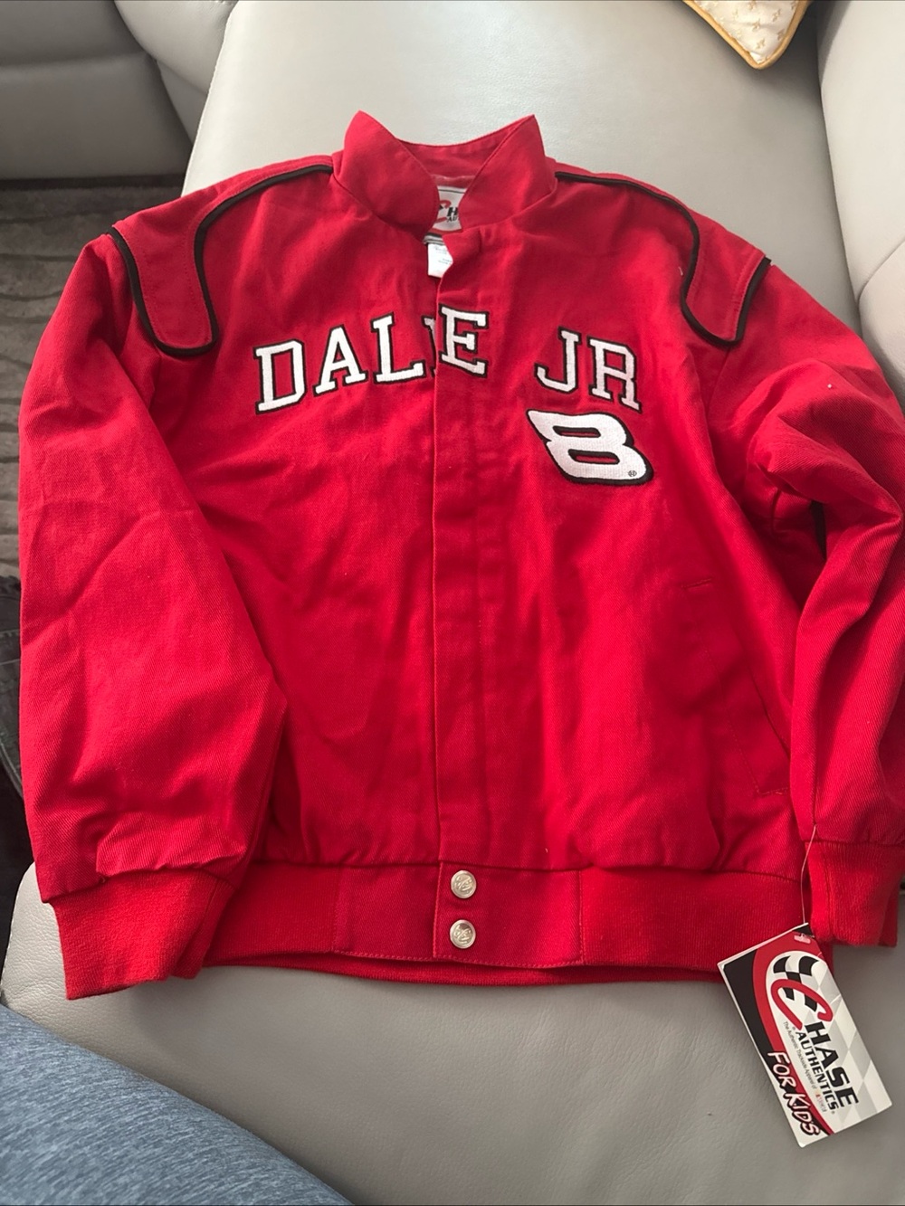 Dale Jr. Red Racing Jacket with Number 8 Patch NWT